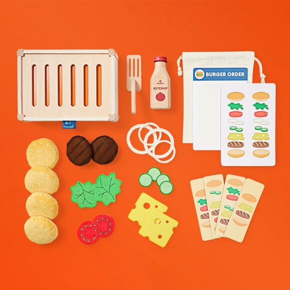 NEW KiwiCo Kiwi Co. Crate Build-a-Burger Grill Grilling Burger Kit Sequencing Pr - Picture 12 of 12